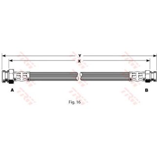 Шланг тормозной задний TRW PHA292 фото