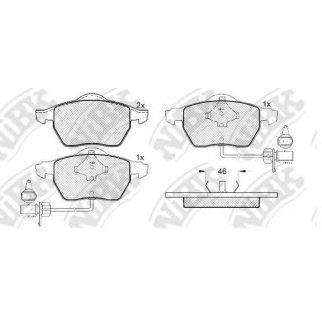 Колодки тормозные передние NIBK PN0188W фото