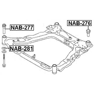 Сайлентблок подрамника FEBEST NAB-277 фото 2 Сайлентблок подрамника FEBEST NAB-277 фото 2