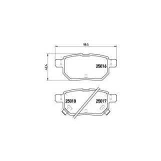 Колодки тормозные задние к-кт brembo P 83 133 фото