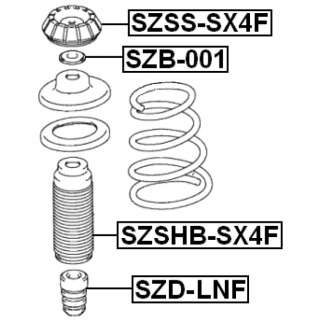 Опора переднего амортизатора FEBEST SZSS-SX4F фото 2 Опора переднего амортизатора FEBEST SZSS-SX4F фото 2