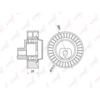 Ролик дополнительный руч. ремня LYNXauto PB-7003 фото