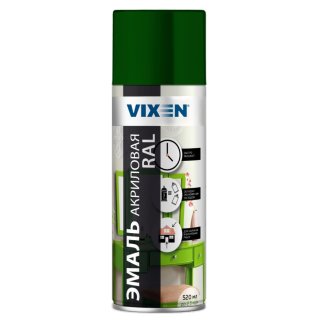 Эмаль акриловая RAL, зеленый мох (RAL 6005), аэрозоль 520 мл VIXEN VX36005 фото