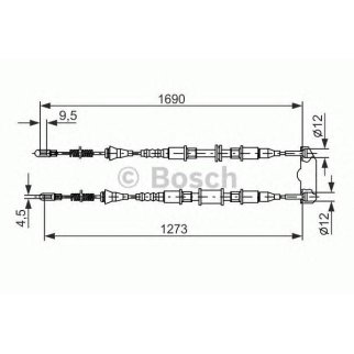 Трос ручного тормоза фото