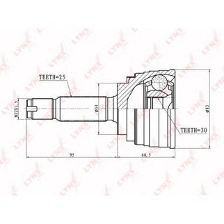 ШРУС наружный LYNXauto CO5501 фото