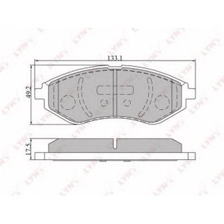 Колодки тормозные передние к-кт LYNXauto BD-1803 фото
