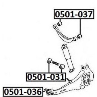 Сайлентблок ASVA 0501-036 фото