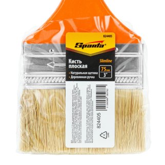Кисть плоская Slimline 3" натуральная щетина SPARTA фото 5