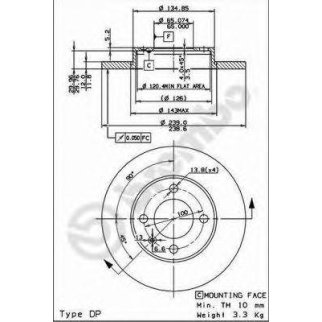 Диск тормозной brembo 08.4177.10 фото