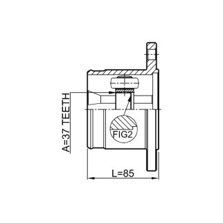 ШРУС внутр задний NISSAN PATHFINDER (R51) 0211-R51R37 фото 2