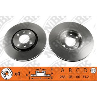 Диск тормозной передний NiBK RN1151 фото