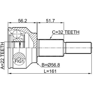 ШРУС задн внешний DODGE JOURNEY NEW 2012- 2010-JOURR фото 2