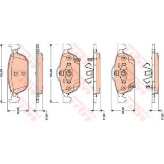 Колодки тормозные передние к-кт TRW GDB3476 фото