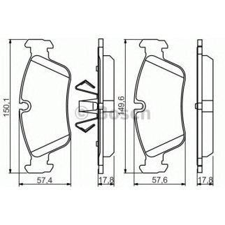 Колодки тормозные передние к-кт BOSCH 0 986 495 276 фото