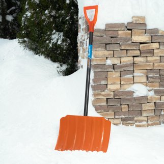 Лопата снеговая стальная 470х335х1335 стальной черенок СИБРТЕХ фото 9