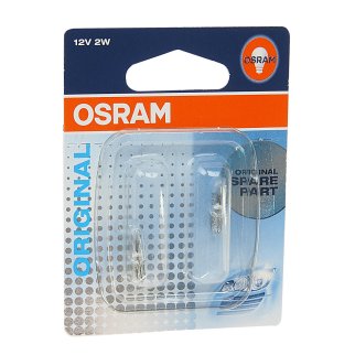 Лампа 12V W2,3W 2W W2x4,6d OSRAM ORIGINAL LINE 2 шт. блистер 2722-02B фото