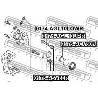 Втулка направляющая суппорта тормозного заднего фото