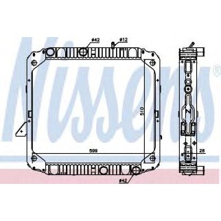 Радиатор основной Nissens 62747 фото