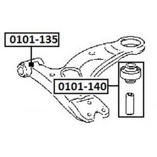 Сайлентблок ASVA 0101-135 фото