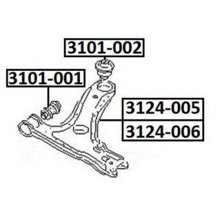 Сайлентблок рычага подвески передний перед прав/лев фото