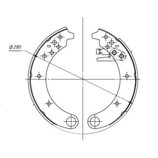 GF 240_колодки тормозные барабанные рк Dymos! УАЗ 3163 Patriot 16> фото 2