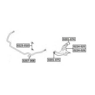 Стойка переднего стабилизатора ASVA 0223-010 фото