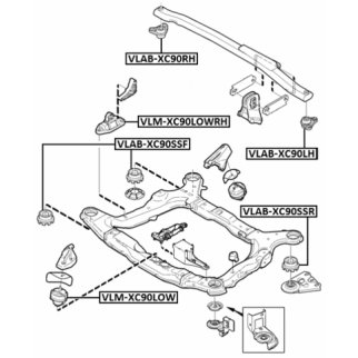 VLAB-XC90RH_сайлентблок поперечного рычага правый! Volvo S80 2.0/2.4/2.5/2.8/2.9/3.0 incl.turbo 98> фото 2