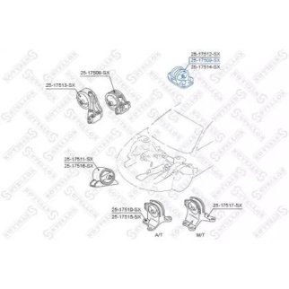 25-17509-SX_подушка двигателя задняя! Mitsubishi Galant EA 1996-2003 фото