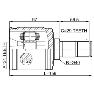 Шрус внутренний левый 34x40x29 фото 2