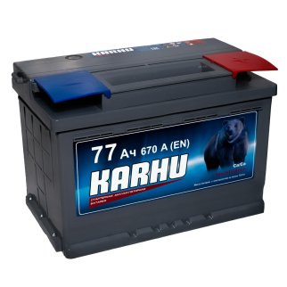 Аккумуляторная батарея KARHU 6СТ 77з прям. 278х175х190 Казахстан фото