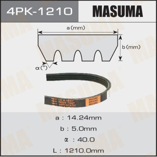 Ремень ручейковый Masuma 4PK-1210 фото