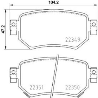 Колодки тормозные задние к-кт brembo P 49 059 фото 1