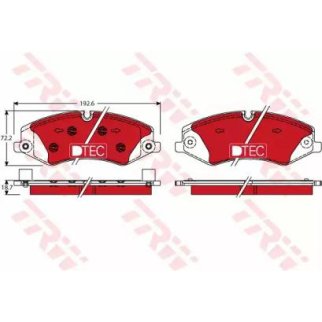 Колодки тормозные передние к-кт TRW GDB1898DTE фото