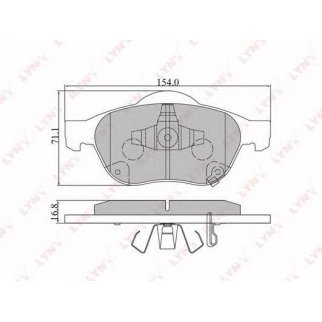 Колодки тормозные передние к-кт LYNXauto BD7545 фото