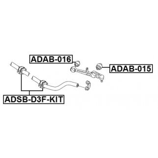 Втулка переднего стабилизатора FEBEST ADSB-D3F-KIT фото 2 Втулка переднего стабилизатора FEBEST ADSB-D3F-KIT фото 2