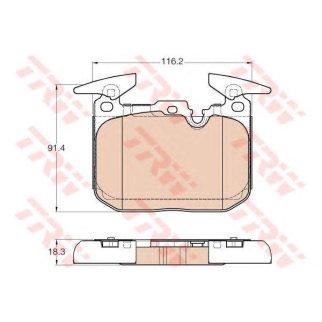 Колодки тормозные передние к-кт TRW GDB1943 фото