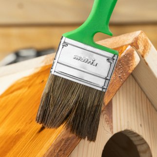 Кисть флейцевая "РАБОТЫ ПО ДЕРЕВУ"  50*12мм Color Line MATRIX фото 7