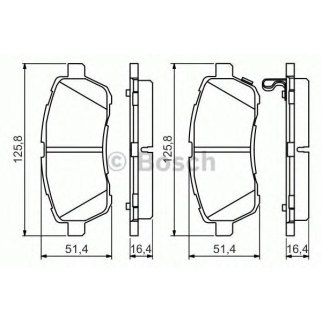 Колодки тормозные передние к-кт BOSCH 0 986 494 574 фото