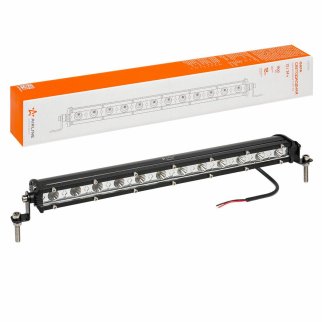 Фара светодиодная (балка) однорядная, 12LED, направленный свет, 18W (343x30x47) 12/24V (ALED063) фото