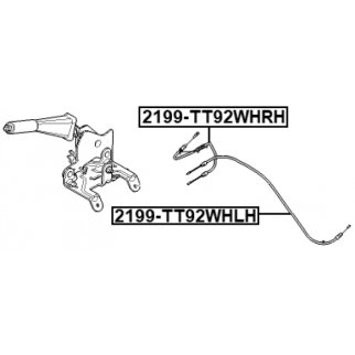 Трос ручного тормоза правый фото 2