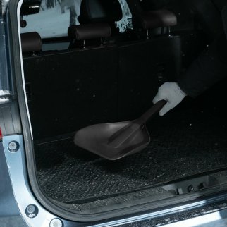 Лопата снеговая пластиковая 230х290х690мм автом. сверхпрочная DENZEL фото 1