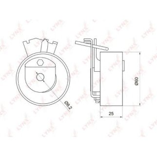 Ролик-натяжитель ремня ГРМ LYNXauto PB-1013 фото