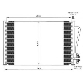 Радиатор кондиционера (конденсер) NRF 35524 фото