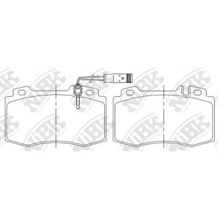 Колодки тормозные передние к-кт NiBK PN0196W фото