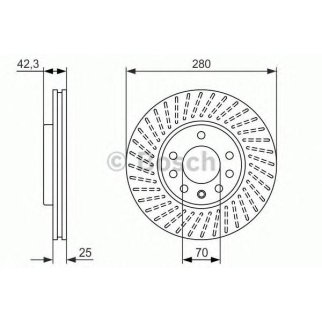 Диск тормозной передний вентилируемый BOSCH 0 986 479 919 фото
