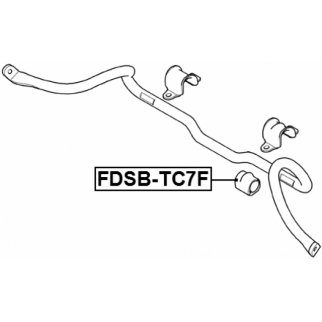 Втулка переднего стабилизатора FEBEST FDSB-TC7F фото 2