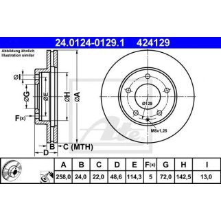 Диск тормозной передн, FORD USA: PROBE II 2.0 16V/2.5 V6 24V 93-98  MAZDA: 626 IV 1.8 i/2.0 D/2.0 D GLX Comprex/2.0 i/2.0 i 4WD/2.5 24V 91-97, 626 IV Hatchback 1. фото