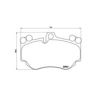 Колодки тормозные передние к-кт brembo P 65 016 фото