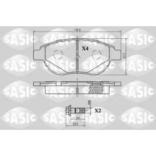 Колодки тормозные дисковые (комплект) CITROEN PEUGEOT Berlingo C3 C4 Xsara Xsara picasso 1007 206 2 фото