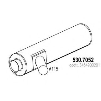 Глушитель основной ASSO 530.7052 фото